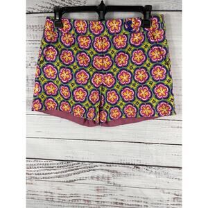 Trina Turk Shorts Women's 2 Multicolor Floral Chino Print Casual Summer Travel